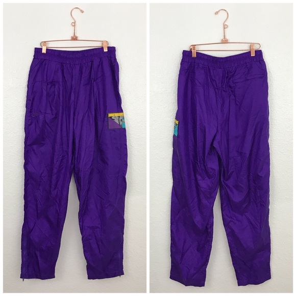 nike purple track pants